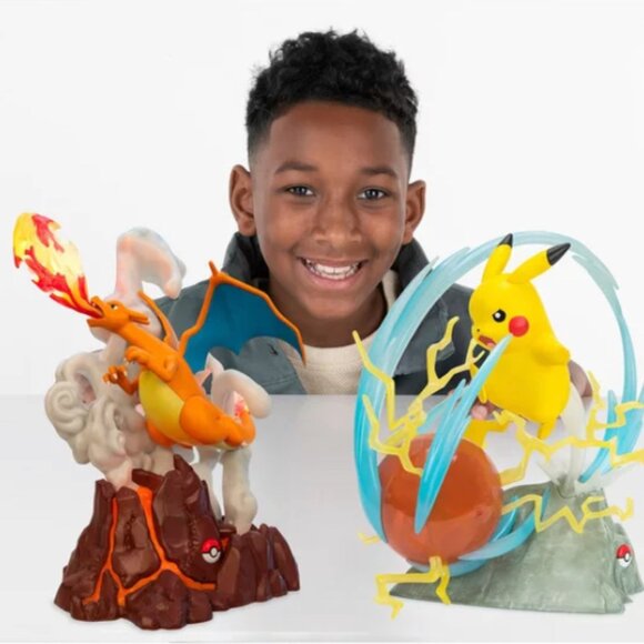 Pokemon 13-inch Deluxe Collector’s Statues | Set Of 2 | Pikachu & Charizard NIB - Picture 11 of 11